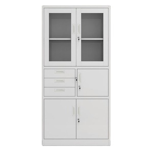 Modern <b>Small</b> 2 Drawer Key Lock Metal Filing Cabinet with <b>Sliding</b> Doors Workshop Warehouse Commercial School Use File Cabinet - Product Image 2