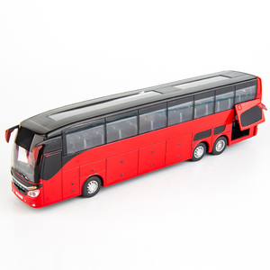 Đồ chơi xe buýt mô hình đúc kim loại tỷ lệ 1:32 bán chạy, xe đồ chơi lớn có đèn và nhạc - Product Image 1