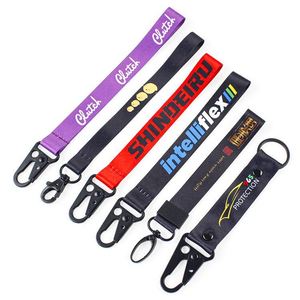 Custom logo Printed Sublimation Strap Wrist <b>Polyester</b> Keychain <b>Lanyard</b> Short Key Chain <b>Lanyards</b> - Product Image 2