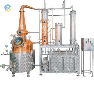 ZJ 300L Red Copper Whiskey Distillery Equipment Alcohol Distilling Machine Multi-spirit Available For Sales