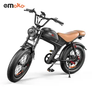 Vente en gros Emoko C93 48V 1000W gros pneu VTT ebike grosses roues cyclomoteur motos mobilité adulte vélo électrique