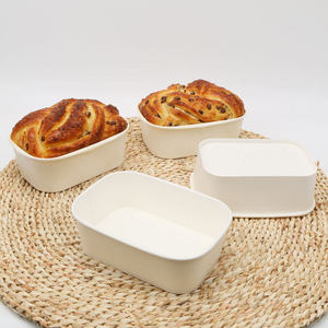 Wadah Kertas Persegi Panjang untuk Roti Panggang Xiamen Food Grade 1000ml, Wadah Makanan Sekali Pakai, Aman untuk Oven, Loyang Kue untuk Toko Roti dan Dapur - Product Image 3