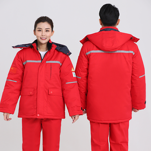 Winter Warm Padded Acidproof Anti-static Worker Uniform Hi Vis Reflective Safety Coverall Workwear Anti Acid Alkali Work <strong>Suit</strong> - Product Image 6