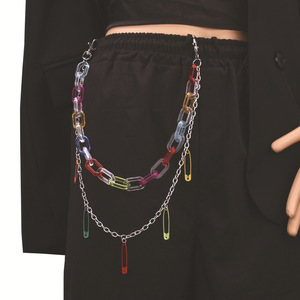 Colorful <b>Chain</b> Waist <b>Chain</b> With Bear Charms Punk Style Party Fashion Jewelry Multiple Loops Zinc Alloy Spot Goods Wholesale - Product Image 4