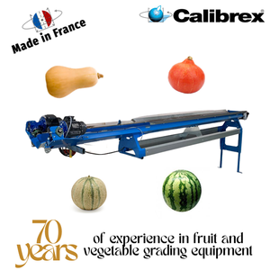 Machine de calibrage de poids CALIBREX fabriquée en France pour les fruits et légumes de grande taille, comme les melons, les citrouilles de Hokkaido et les mini-melons d'eau. - Product Image 2