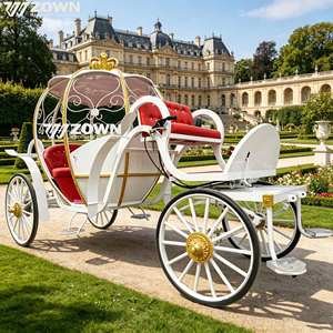 Chariot de Cendrillon décoratif à LED, électrique, sans chevaux, alimenté par batterie, pour location en parc et spectacles événementiels - Product Image 1