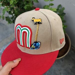 Hot Selling Factory Spot Paint Metal New Age Mexican <b>Hat</b> <b>Pin</b> Rhinestone Anime Baseball <b>Pin</b> Lapel Hard Enamel Badge - Product Image 5