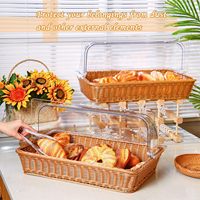 Panier à pain en rotin tressé moderne personnalisé avec couleur sur mesure pour la maison, présentoir de magasin et décoration de table de fête