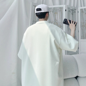 Nouvel ensemble homme style chinois en soie glacée imprimée, spandex/coton, pour l'été : short décontracté et t-shirt à manches courtes - Product Image 4