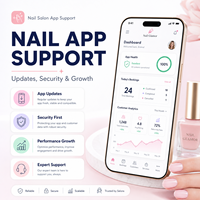 Développement d'une application de salon de manucure personnalisée pour iOS et Android avec fonction de réservation, galerie de styles et design d'essayage virtuel