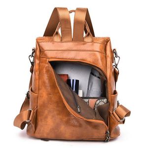 Mochila de muestra gratuita con gran capacidad, mochila informal de doble propósito para mujer - Product Image 6