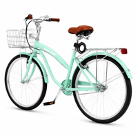 Vélo de ville classique en gros d'usine, cadre en acier, fourche rigide 24/26 pouces, 7 vitesses, vélo de banlieue urbain, jantes en alliage d'aluminium GCC