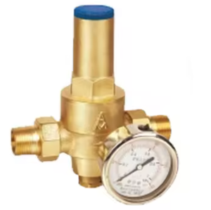 Válvula Reductora de Presión de Agua Manual de Latón DN40, Tipo Unión con Manómetro, Regulador de Presión Ajustable, Alivio de Presión para Tuberías de Agua - Product Image 1
