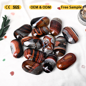 Pierre de palmier en sardonyx polie à la main, pierre précieuse naturelle en cristal, pierre de palmier sculptée en forme de cœur pour la guérison - Product Image 5