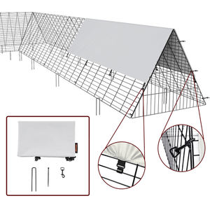 Tunnel Triangolare Portatile per Polli Conigli e Anatre, Tunnel da Esterno per Animali Domestici e Pollai da Giardino - Product Image 2