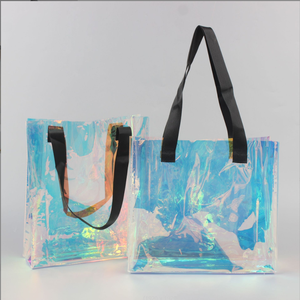 Le vendite dirette della fabbrica hanno personalizzato il Logo trasparente in PVC EVA borse richiudibili riutilizzabili per lo Shopping cosmetico impermeabile borse da spiaggia - Product Image 3