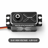 Servomoteur numérique sans noyau haute vitesse étanche XQ-S8020D 20kg, engrenage en acier inoxydable, aluminium CNC, 8.4V, OEM, vente en gros