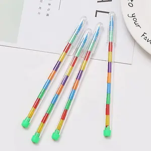 10 in 1 Children's 10 Colors Plastic Detachable stackable Silky Crayons for kids Painting