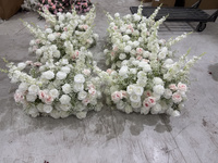 Bouquet de fleurs artificielles personnalisé pour centre de table, boule de fleurs, arrangement de mariage, décoration