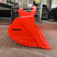 RSBM Durable 15 Ton Excavator Sieve Bucket 1600mm Wide Skeleton Cleaning Bucket untuk Penyaringan Batu dan Tanah Alat Konstruksi