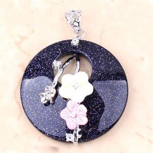 Hongzhuo bán buôn thời trang bạc hoa quyến rũ đá quý tự nhiên đá <span class=keywords><strong>Donut</strong></span> Mặt dây chuyền chữa bệnh Pha Lê Chất lượng hàng đầu <span class=keywords><strong>orgone</strong></span> đồ trang sức - Product Image 3