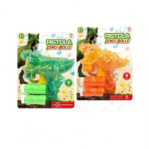Pistola Dino-Bolle Bubble <b>Gun</b> 27x21cm With <b>Batteries</b> Included For Kids Age 3+ - Product Image 1