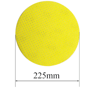 Papier abrasif abrasif pour cloisons sèches Disque d'alumine jaune de 225mm avec boucle à crochet Ponceuse de <span class=keywords><strong>plafond</strong></span> <span class=keywords><strong>girafe</strong></span> compatible OEM personnalisable - Product Image 5