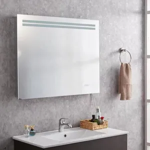 विग्लेस स्नान दर्पण स्मार्ट टच स्क्रीन के साथ एलईडी वैनिटी बाथरूम दीवार दर्पण के साथ