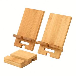 2026 Trend Natural Bamboo Phone <b>Stand</b> Foldable Portable Wood <b>Tablet</b> Holder Common Eco-Friendly Desk <b>Stand</b> Customized Logo Gift - Product Image 2