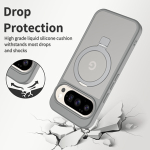 Funda Metálica para Teléfono con Soporte, Cubierta Magnética Giratoria 360° Compatible con <span class=keywords><strong>Pixel</strong></span> 10 9 8 <span class=keywords><strong>7</strong></span> <span class=keywords><strong>Pro</strong></span> XL Fold - Product Image 2