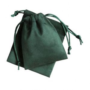 Pochette en velours bleu personnalisée avec logo, cordon de serrage, petit emballage cadeau pour bijoux, boucles d'oreilles, bougies, artisanat - Product Image 5