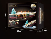 PANDAS 2288 pièces Ensemble de briques 3D Titan, modèle de bateau de croisière Titanic, jouet de construction DIY pour enfants de 5 à 7 ans et adultes