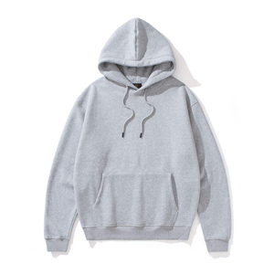 เสื้อฮู้ดดี้ OEM ผ้าฝ้ายเฟรนช์เทอร์รี่ สีพื้น สตรีทแวร์ พิมพ์ลายโลโก้ สำหรับผู้ชาย - Product Image 3
