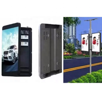 Pantalla LED de Doble Cara P3 P4 con Energía Solar para Poste de Luz, para Publicidad en Calles y Carreteras de Ciudades Inteligentes