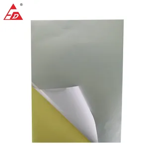 Groothandel Op Maat Rollen Of Stukken Glanzend Goud Aluminiumfolie Sticker Papier Maskeeretiket Materiaal Bieden Waterdicht Acryl