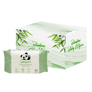 Lingettes pour bébé biodégradables 100% fibres organiques antibactériennes les plus vendues, lingettes pour bébé hydratantes à 99,9% - Product Image 4