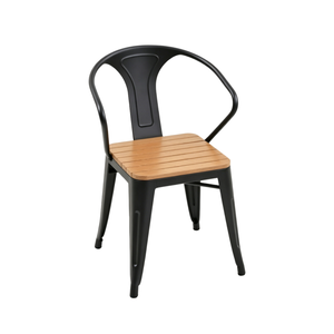 Chaise en bois et plastique durable, résistante à la rouille, facile à nettoyer, légère, design moderne, pour balcon, <span class=keywords><strong>bord</strong></span> <span class=keywords><strong>de</strong></span> <span class=keywords><strong>mer</strong></span>, parc, utilisation en <span class=keywords><strong>extérieur</strong></span> - Product Image 1