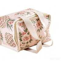 Sacs isothermes de pique-nique personnalisés en PP laminé recyclable avec poignée, motif floral, réutilisables, film d'aluminium isolant thermique