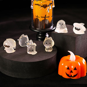 Decorazioni in Miniatura per Halloween che si Illuminano al Buio: Fantasmi, Diavoli, Zucche, Accessori Fai-da-Te, Piccoli Ornamenti in Resina - Product Image 3