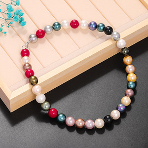 Lan Guang alto brillo 3-12mm Multicolor suelto redondo ABS plástico imitación perla con agujero para collar pulseras joyería DIY - Product Image 4