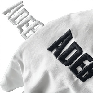 ผู้ผลิตเสื้อยืดโอเวอร์ไซส์ผ้าฝ้ายทอคุณภาพสูง OEM 100% หนัก 250 กรัม พิมพ์ลายพัฟฟ์ตามสั่ง สำหรับผู้ชายและผู้หญิง - Product Image 1