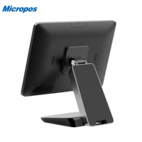 Mesin POS Layar Sentuh Ganda 15-inci D1, Prosesor Intel I3/I5, RAM 4G/8G, SSD 128G/256G, Windows 10/11, Wi-Fi 6