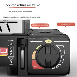 Boîte de transport extérieure Plaques de cuisson au <span class=keywords><strong>gaz</strong></span> Brûleur <span class=keywords><strong>Barbecue</strong></span> Réchaud Voiture Voyage <span class=keywords><strong>Camping</strong></span> Butane Réchaud - Product Image 5