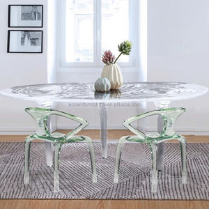 โต๊ะรับประทานอาหารงานปาร์ตี้ของโรงแรมดีไซน์แบบกระเพื่อมใสทำจากเรซินอีพ็อกซี่แฟชั่น - Product Image 3