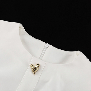 2025 estivo con bottone con Zip posteriore nascosta senza maniche <span class=keywords><strong>abito</strong></span> bianco aderente alla moda <span class=keywords><strong>Mini</strong></span> abiti corti da donna - Product Image 5