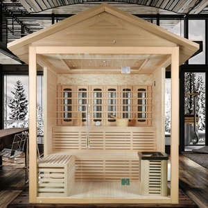 Sauna <span class=keywords><strong>di</strong></span> Lusso per 2 Persone, Cabina Personalizzata con Vapore Umido, Sauna a Infrarossi per Showroom, Dropshipping - Product Image 3