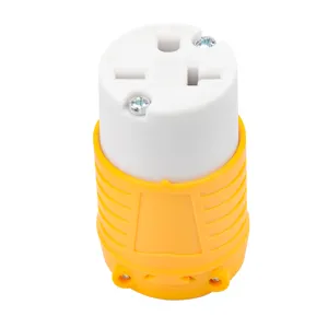 20A 250V Extension Cord Ends Female Connector, NEMA 6-20R Replacement Receptacle, ETL/cETL Listed Industry Connector