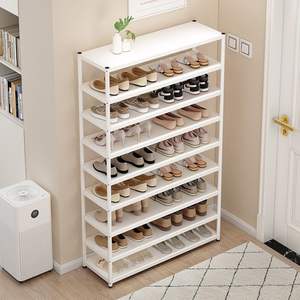 Étagère à chaussures simple et moderne à 8 niveaux pour le rangement à domicile ou en dortoir, anti-poussière, anti-moisissure, meuble autoportant pour salon - Product Image 3