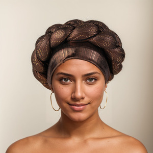 Chapeau Baotou Africain Musulman Tressé Grossier à Strass Chaud, Nouveau Style Audacieux, Mode Européenne et Américaine - Product Image 2