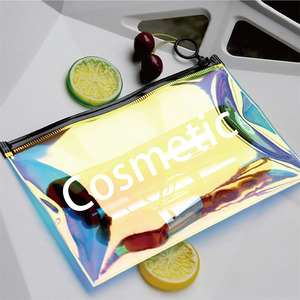 カスタムホログラフィック化粧品ポーチプラスチック包装PVCジップバッグ - Product Image 6